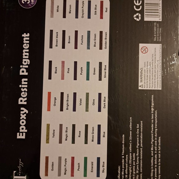 NIB -TAVOLOZZA 30 Color Mica Powder Jars - Epoxy Resin Pigment - Picture 3 of 6